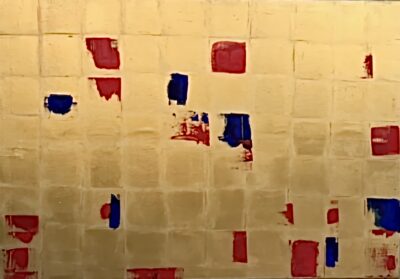 Abstraction mosaïque or - Tableau par Gerard Berner