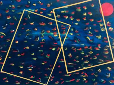 Abstraction Ouvre la Fenêtre - Tableau par Gerard Berner