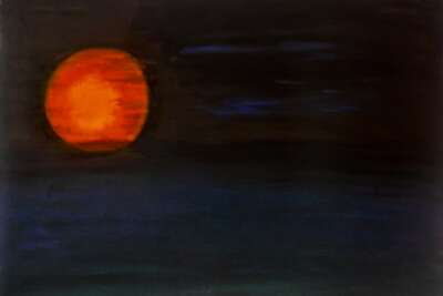 Soleil Rouge - Tableau par Gerard Berner